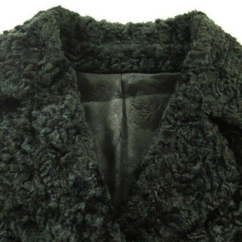 Vintage Real Curly Shearling Fur Coat Ov - Picture 5 of 8